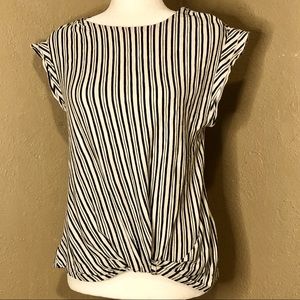 Woman’s Striped Cap Sleeve Top W5 size L